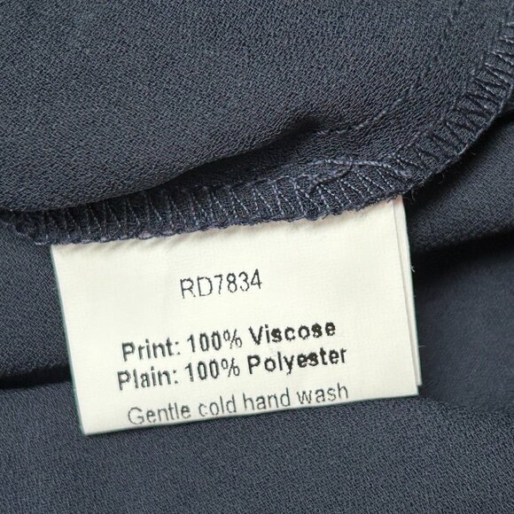 Ricochet Boat Neck Colorblock Abstract Print Asymmetric Dress Sz 14 Short Sleeve - Picture 4 of 10